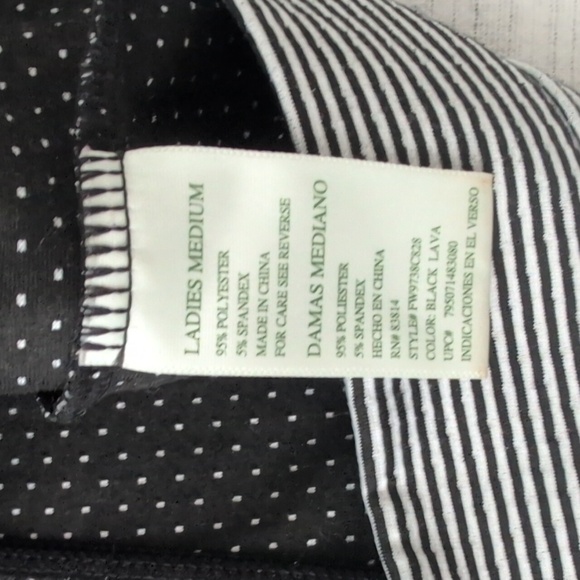 Tangerine Active Pullover Half Zip Hoodie Black White Stripe Women's Medium - Picture 10 of 14